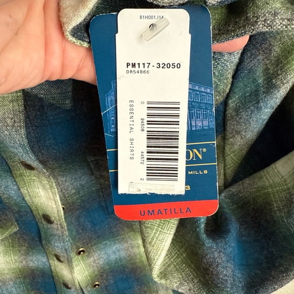 Womens Pendleton Blue and Green Plaid long sleeve size Small - Picture 4 of 6